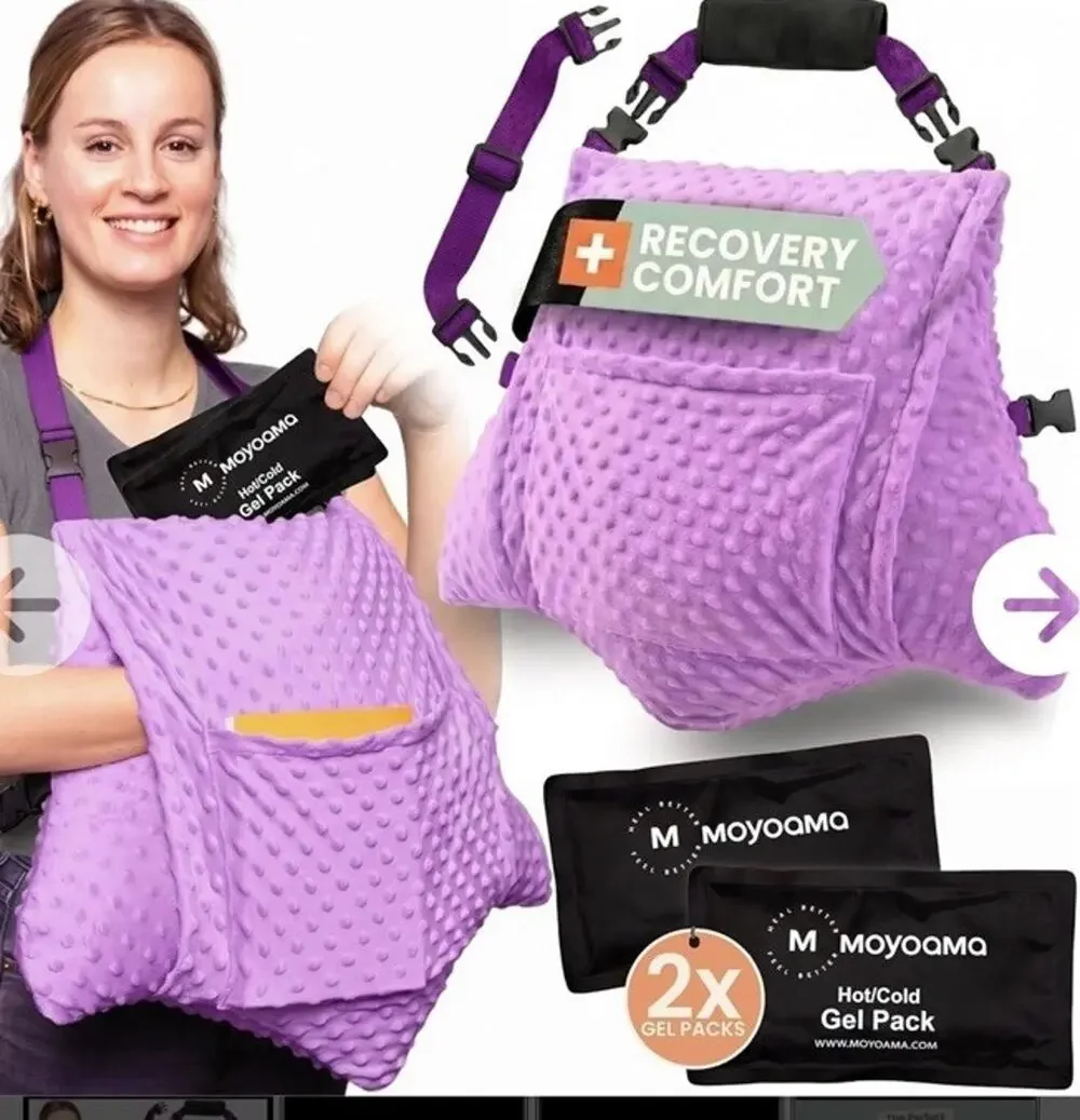 MOYOAMA C-Section Recovery Pillow Set Inc 2 Gel Packs for Soothing Relief
